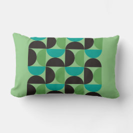 Mittelalterliche Moderne Braun Grün und Türkis Lendenkissen