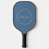 Mittelalterliche Moderne Capri Blue | Name des Skr Pickleball Schläger (Rückseite)