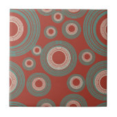 Mittelalterliche Moderne Circle Red Fliese (Vorderseite)