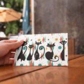 Mittelalterliche moderne Coole Schwarze Katzen Postkarte