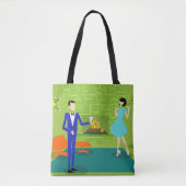 Mittelalterliche moderne Couple Tote Bag Tasche (Vorderseite)