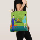 Mittelalterliche moderne Couple Tote Bag Tasche (Von Nahem)