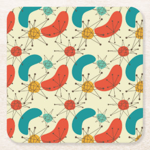 Mittelalterliche moderne Diamant-Sternexplosion at Rechteckiger Pappuntersetzer