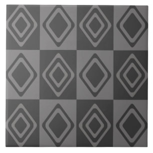 Mittelalterliche moderne Diamanten grau Fliese