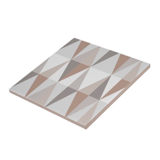 Mittelalterliche moderne Dreiecke braun Fliese (Seite)