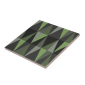 Mittelalterliche moderne Dreiecke Dunkles Olive Fliese (Seite)