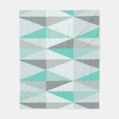 Mittelalterliche moderne Dreiecke Türkis Fleecedecke (Vorderseite)