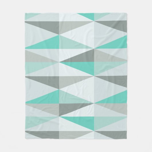 Mittelalterliche moderne Dreiecke Türkis Fleecedecke (Vorderseite)