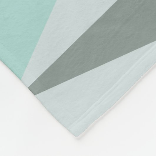 Mittelalterliche moderne Dreiecke Türkis Fleecedecke (Ecke)