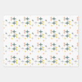 Mittelalterliche, moderne Eames Atomische Sternexp Geschenkpapier Set (Vorderseite)