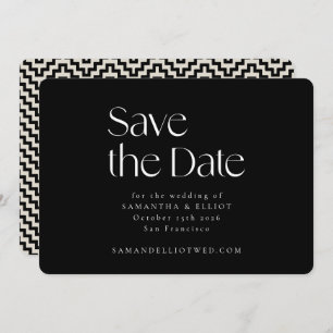 Mittelalterliche Moderne Elegante Geometrische Sch Save The Date