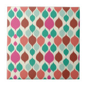 Mittelalterliche moderne, farbenfrohe Geometrie  Fliese (Vorderseite)