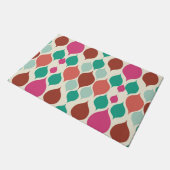 Mittelalterliche moderne, farbenfrohe Geometrie Fußmatte (Schrägansicht)