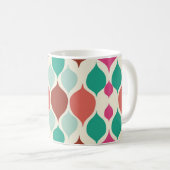 Mittelalterliche moderne, farbenfrohe Geometrie Kaffeetasse (VorderseiteRechts)