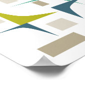 Mittelalterliche moderne, farbenfrohe geometrische poster (Ecke)