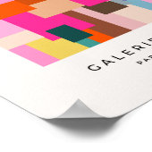 Mittelalterliche moderne, farbenfrohe geometrische poster (Ecke)