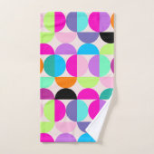 Mittelalterliche moderne farbenfrohe Kreise Retro Badhandtuch Set (Handtuch)