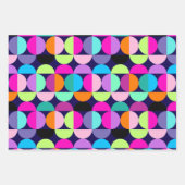 Mittelalterliche moderne farbenfrohe Zirkel Geomet Geschenkpapier Set (Vorderseite)