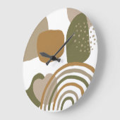 Mittelalterliche moderne Formen Boho Rainbow MCM Große Wanduhr (Winkel)