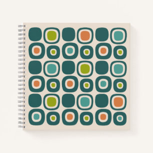 Mittelalterliche moderne Gartenwegmuster Notizblock