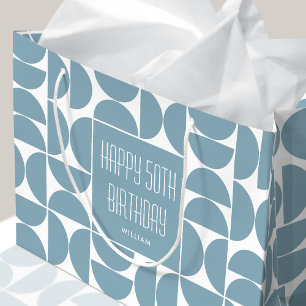 Mittelalterliche Moderne Geburtstagsfeier Retro 50 Große Geschenktüte