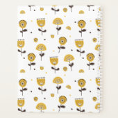 Mittelalterliche Moderne Gelbe Blumenmuster Kalend Planer (Rückseite)