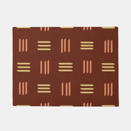 Mittelalterliche Moderne Gemusterte Linien (Mahago Fußmatte (Vorderseite)