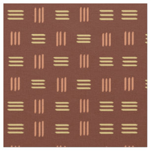 Mittelalterliche Moderne Gemusterte Linien (Mahago Stoff