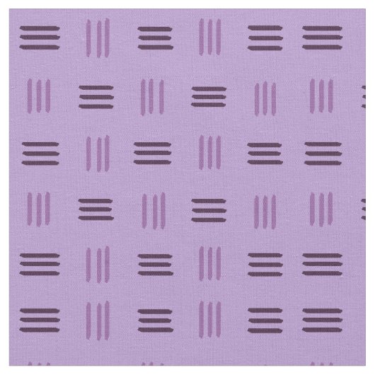 Mittelalterliche Moderne Gemusterte Linien (Mauve) Stoff (Nahaufnahme)