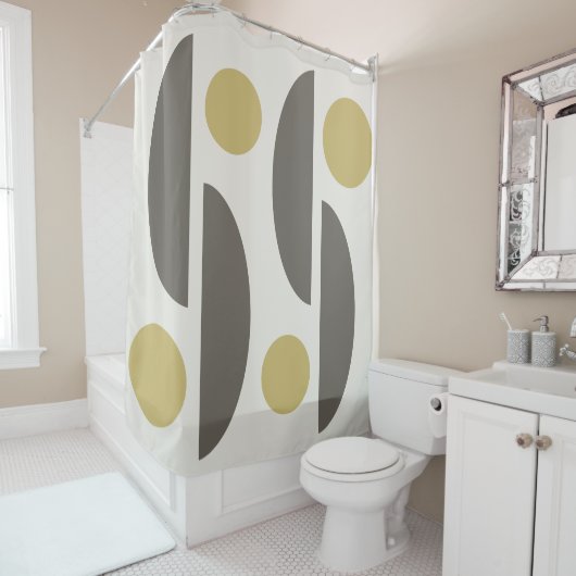 Mittelalterliche Moderne Geo Abstrakt 05 Duschvorhang (Beispiel)