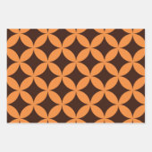 Mittelalterliche moderne geometische Kreise Orange Geschenkpapier Set (Vorderseite 3)