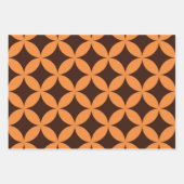 Mittelalterliche moderne geometische Kreise Orange Geschenkpapier Set (Vorderseite)
