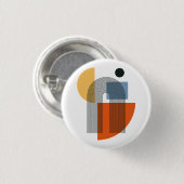 Mittelalterliche moderne geometrische abstrakte Wa Button (Vorne & Hinten)