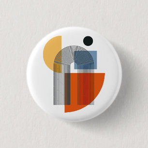 Mittelalterliche moderne geometrische abstrakte Wa Button