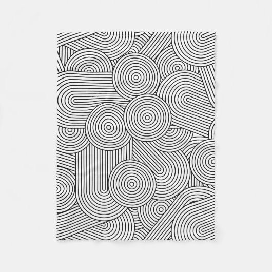 Mittelalterliche moderne geometrische Arche Schwar Fleecedecke (Vorderseite)