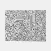 Mittelalterliche moderne geometrische Arche Schwar Fußmatte (Vorderseite)