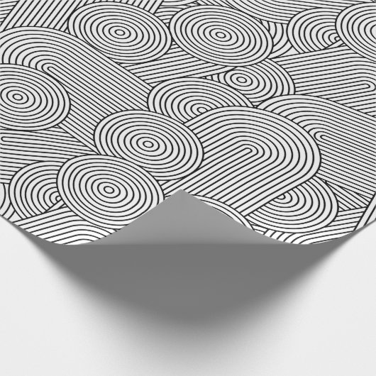 Mittelalterliche moderne geometrische Arche Schwar Geschenkpapier (Ecke)