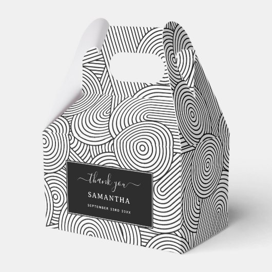 Mittelalterliche moderne geometrische Arche Schwar Geschenkschachtel (Vorderseite)