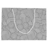 Mittelalterliche moderne geometrische Arche Schwar Große Geschenktüte (Rückseite)