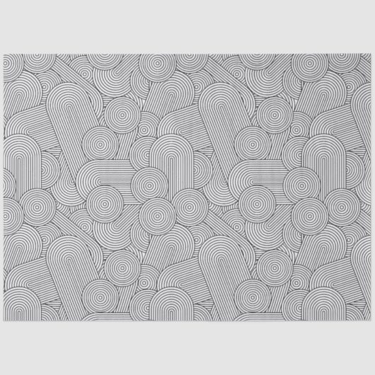 Mittelalterliche moderne geometrische Arche Schwar Seidenpapier (Vorderseite)