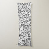 Mittelalterliche moderne geometrische Arche Schwar Seitenschläferkissen (Vorderseite Vertikal)