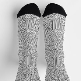Mittelalterliche moderne geometrische Arche Schwar Socken