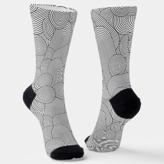 Mittelalterliche moderne geometrische Arche Schwar Socken (Gewinkelt)