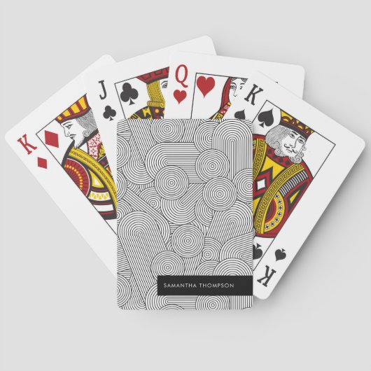 Mittelalterliche moderne geometrische Arche Schwar Spielkarten (Rückseite)