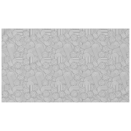 Mittelalterliche moderne geometrische Arche Schwar Tischdecke (Vorderseite (Horizontal))