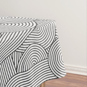 Mittelalterliche moderne geometrische Arche Schwar Tischdecke