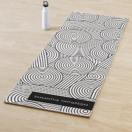 Mittelalterliche moderne geometrische Arche Schwar Yogamatte