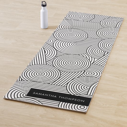 Mittelalterliche moderne geometrische Arche Schwar Yogamatte (Beispiel)