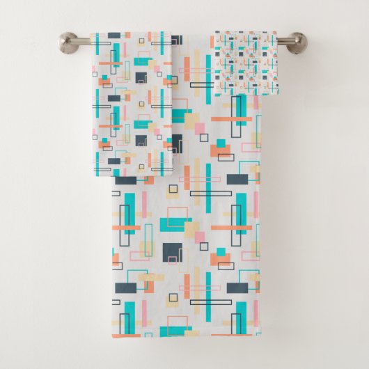 Mittelalterliche moderne geometrische Formen Badhandtuch Set (Insitu)