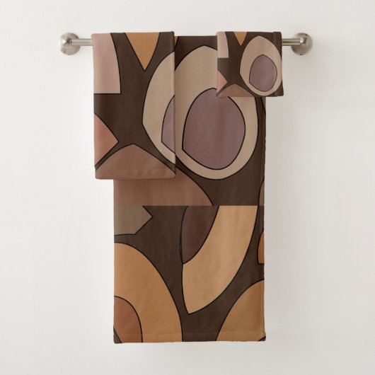 Mittelalterliche moderne geometrische Formen Badhandtuch Set (Insitu)